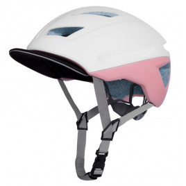 Шлем велосипедный PATHLANG TS-95 с LED-подсветкой (белый-розовый)